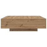 vidaXL Table basse Chêne artisanal 100 x 100 x 31 cm Bois d'ingénierie