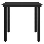 vidaXL Ensemble à manger de jardin coussins 3 Pièces Résine tressée Verre