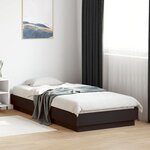 vidaXL Cadre de lit sans matelas noir 90x200 cm bois d'ingénierie