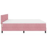 vidaXL Lit à ressorts avec tête de lit Rose 200 x 200 cm Velours