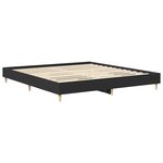 vidaXL Cadre de lit sans matelas noir 200x200 cm bois d'ingénierie
