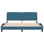 vidaXL Cadre de lit avec LED sans matelas bleu 180x200 cm velours