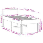vidaXL Cadre de lit sans matelas blanc 75x190 cm bois de pin massif