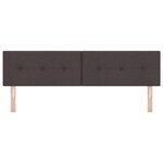 Headboard LED vidaXL avec boutons capitonnés Marron foncé 90 cm Tissu