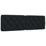 vidaXL Lit avec matelas noir 160x200 cm tissu