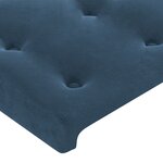 vidaXL Tête de lit avec oreilles Bleu foncé 183x16x78/88 cm Velours