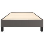 vidaXL Cadre de lit à ressorts gris 90x190 cm similicuir