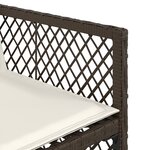 vidaXL Ensemble à manger de jardin avec coussins 13 Pièces marron rotin