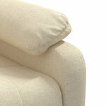 vidaXL Fauteuil inclinable électrique Crème Tissu
