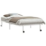 vidaXL Cadre de lit sans matelas pliable blanc 107x203 cm acier