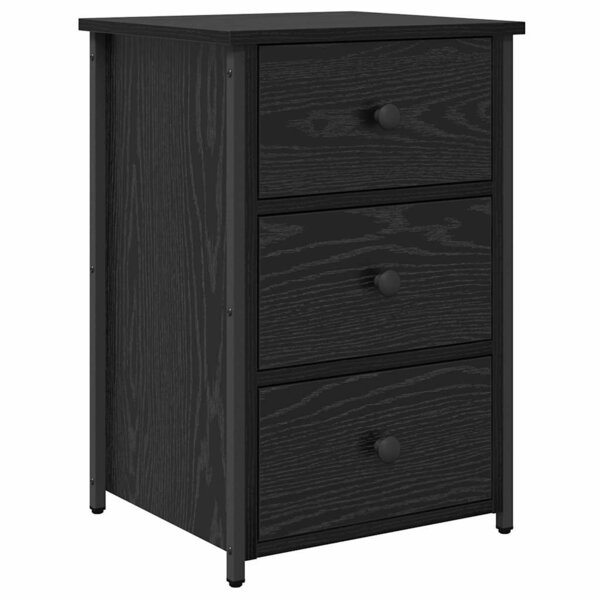 vidaXL Cabinet de chevet avec tiroir Chêne noir 40 x 36 x 60 cm