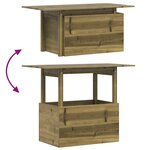 vidaXL Table de jardin 100x50x75 cm bois de pin imprégné