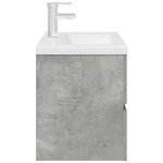 vidaXL Ensemble de meubles de salle de bain 2 Pièces gris béton