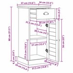 vidaXL Meuble de Salle de Bain avec porte VIGO Blanc 37 5 x 34 x 80 cm