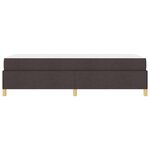 vidaXL Lit à ressorts Marron foncé et Blanc 100 x 200 cm tissu