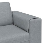 vidaXL Canapé de salon 3 Pièces Gris clair Polyester
