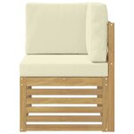 vidaXL Canapé d'angle extérieur Bois d'Acacia Massif Blanc