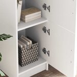 vidaXL Bureau 2 Pièces Blanc