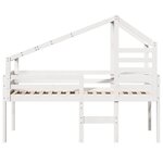 vidaXL Lit haut avec toit blanc 90x190 cm bois de pin massif
