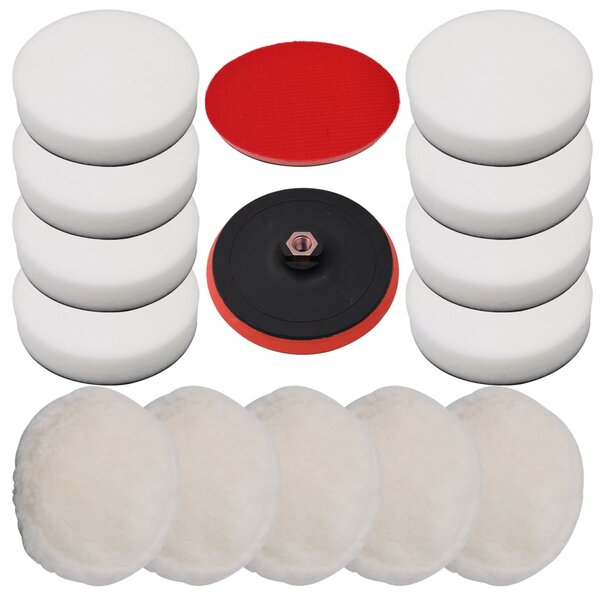 vidaXL Ensemble de tampons de polissage 14 Pièces 180 mm
