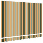 vidaXL Tissu de remplacement pour store cadre 3.5x2.5 m vert et jaune