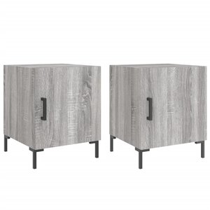 vidaXL Tables de chevet 2 Pièces sonoma gris 40x40x50cm bois d'ingénierie