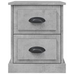 vidaXL Table de chevet gris béton 39x39x47 5 cm bois d'ingénierie