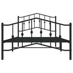 vidaXL Cadre de lit métal sans matelas et pied de lit noir 100x200 cm