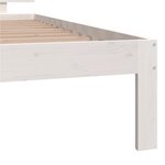 vidaXL Cadre de lit Blanc Bois de pin massif 100x200 cm