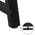 vidaXL Pieds de table à manger en forme de A  2 pièces  noir  50 x (72-73) cm  acier