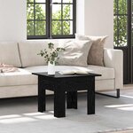 vidaXL Table basse Chêne noir 55 x 55 x 42 cm Bois d'ingénierie