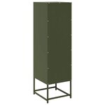 vidaXL Buffet haut vert olive 36x39x123 cm acier laminé à froid