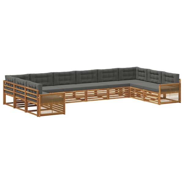 vidaXL Ensembles de canapés 10 pc Bois d'Acacia Massif
