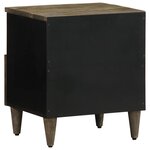vidaXL Tables chevet 2 Pièces gris clair 40x33x46 cm bois manguier solide