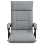 vidaXL Fauteuil de sol ajustable Gris clair Tissu