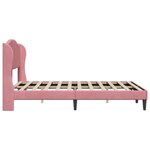 vidaXL Cadre de lit avec tête de lit Rose 160 x 200 cm Velours