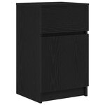 vidaXL Tables de chevet 2 Pièces noir 39x35x65 cm bois d’ingénierie