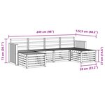 vidaXL Ensemble de canapés d'extérieur 6 pc Naturel