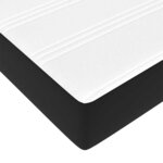 vidaXL Cadre de lit avec matelas Noir 180 x 200 cm tissu