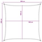 vidaXL Voile d'ombre Anthracite et blanc 2 x 2 m HDPE