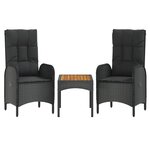 Salon de jardin meuble d'extérieur ensemble de mobilier 3 pièces avec coussins noir résine tressée 02_0015985
