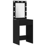 Ensemble de coiffeuse 3 pièces vidaXL Noir en bois d'ingénierie