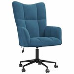 vidaXL Chaise de relaxation Bleu Velours