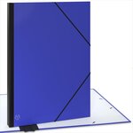 ACROPAQ Carton à dessin A2  B2  A3  A4- 52 x 72 cm- 2 Fermetures élastiques- Dos Extensible- Carton Renforcé- Ecologique FSC- Bleu