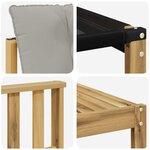 vidaXL Ensemble de canapés d'extérieur 7 pc Blanc et gris clair