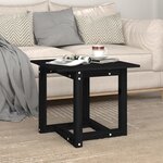 vidaXL Table basse Noir 50x50x45 cm Bois massif de pin