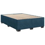 vidaXL Sommier à lattes de lit et matelas bleu 160x200 cm velours