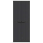 vidaXL Armoire de rangement d'extérieur noir 65x37x165 cm PP
