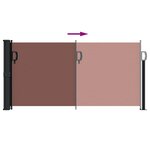 vidaXL Auvent latéral rétractable marron 100x500 cm