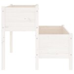 vidaXL Jardinière Blanc 110x84x75 cm Bois massif de pin